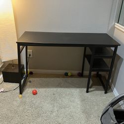 Small Desk With Side Shelves (2)