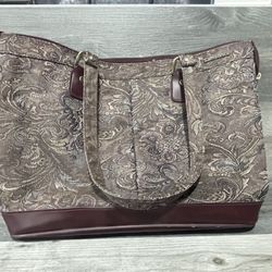 Vintage Samsonite Luggage Tapestry Tote Travel Weekend Bag