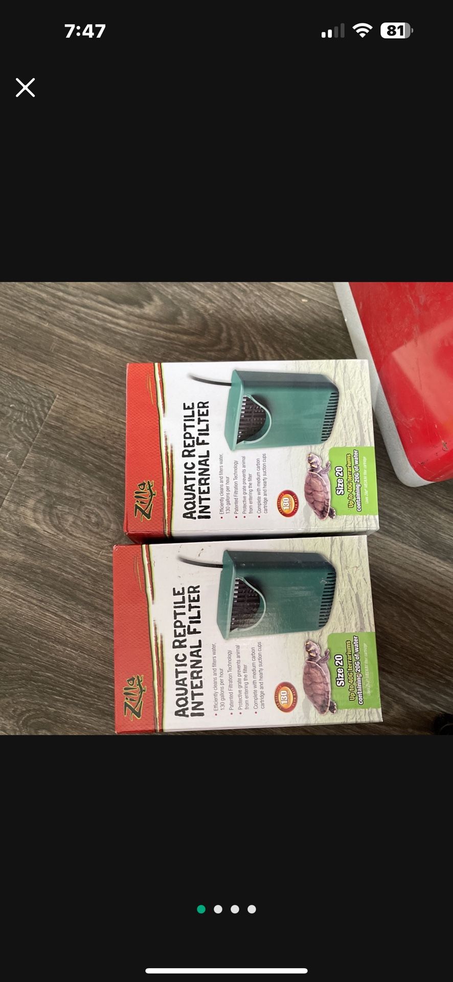 Internal Filter For Aquatic Reptile