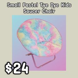 NEW Small Pastel Tie Dye Kids Saucer Chair: njft