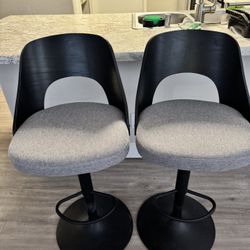 Swivel Bar Stools for Kitchen Counter Adjustable 