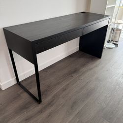 IKEA MICKE Desk with 2 Drawers Black -brown Very Good Condition