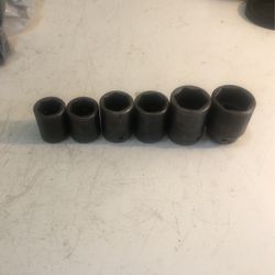 6 SnapOn 6 Point Shallow1/2 Inch Drive Impact Sockets 1 1/4,1 1/8,1,15/16,7/8,13/16,standard Drive 100 Or 20 Dollars Each