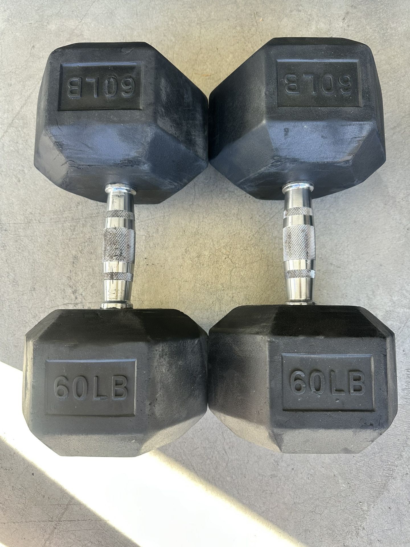 Pair Of 60lbs. Dumbbells