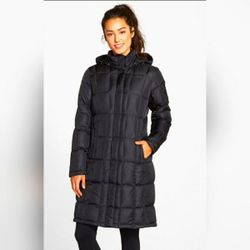 The North Face Long 'Metropolis' Parka Down Jacket Coat Hooded Women Small