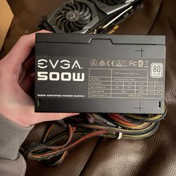 EVGA 500W Power supply (80 plus)
