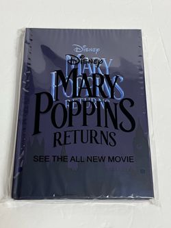 Disney Mary Poppins Returns Promotional Journal Notebook