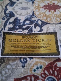Wonkas golden ticket sticker