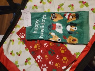 Happy Howlidays Christmas Cotton Kitchen Towels Set of 2
