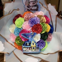 Handmade Disney Movie Up inspired bouquet Roses