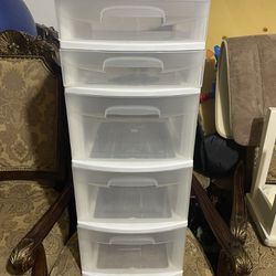 Two plastic drawers