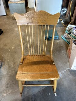 Antique Pressed-Back Rocking Chair