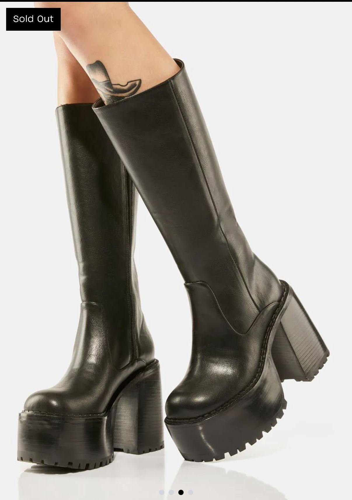 Delia’a Black Platform Boots (miles To Go) 