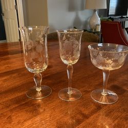 Crystal Stemware 8 of each (total 24)