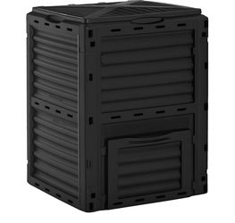 Outsunny Garden Compost Bin, 80 Gallon Large Capacity Composter, Black