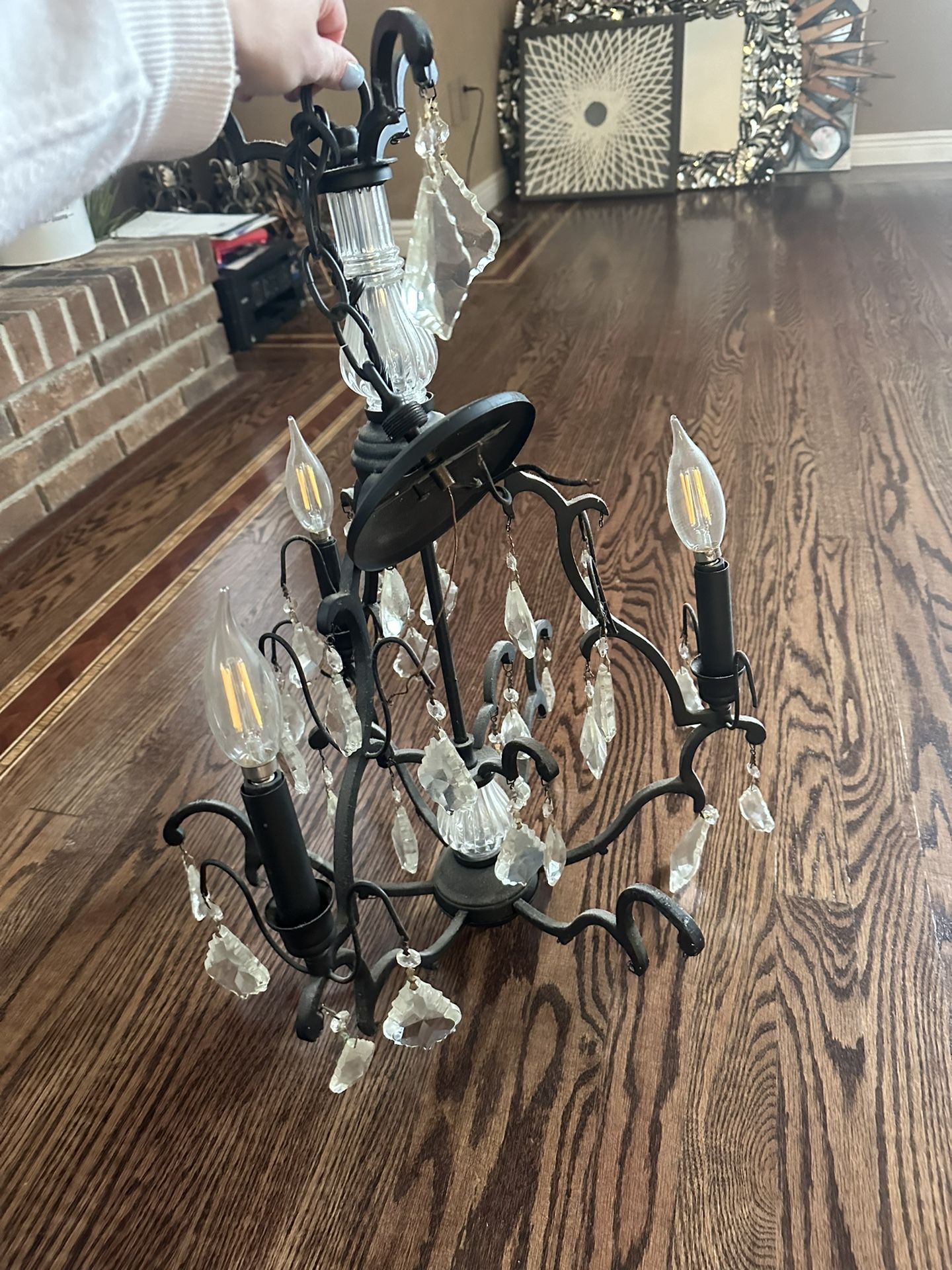 Antique Crystal Candle Stick Chandelier