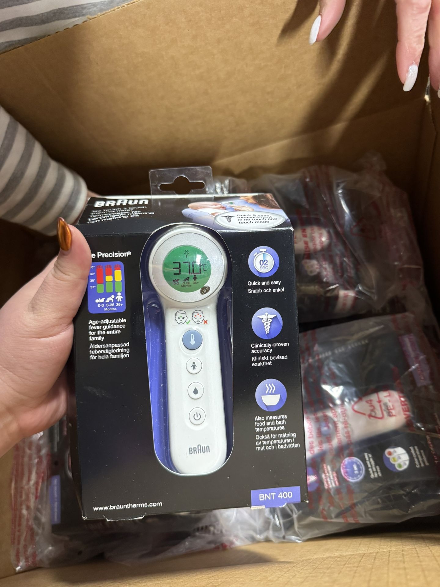 Brand New Braun No Touch + Touch Thermometer (BNT 400) Multiple Available (18 total)
