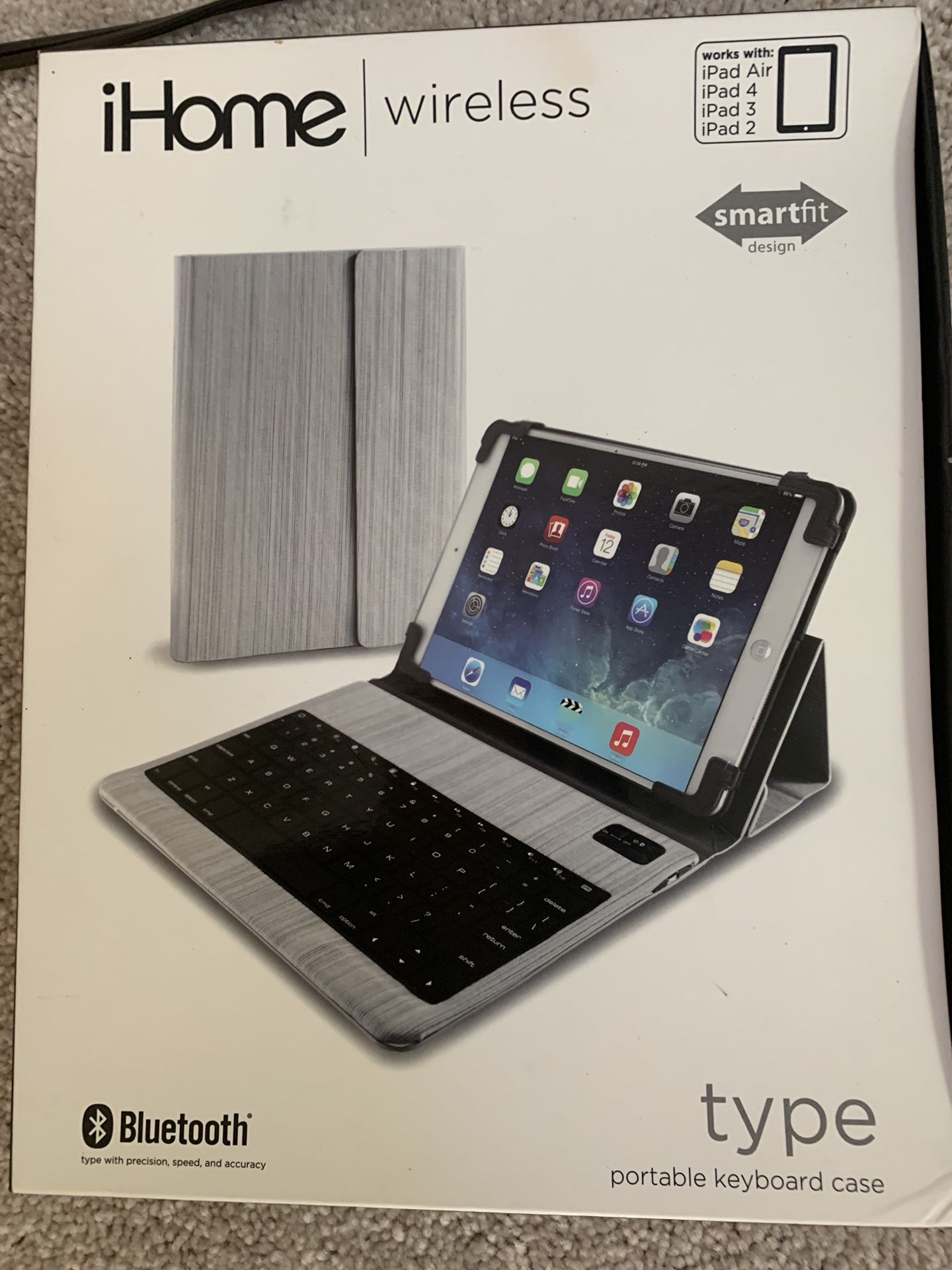iHome Portable Bluetooth Keyboard Case for iPad