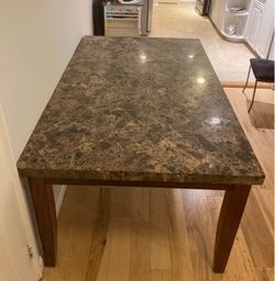 Marble and wood Montebello dining table