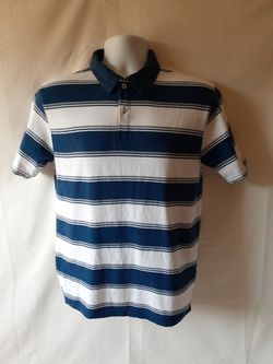 Wrangler boys white/navy striped polo shirt size XXL