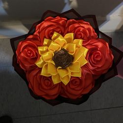 Eternal bouquet with sunflower