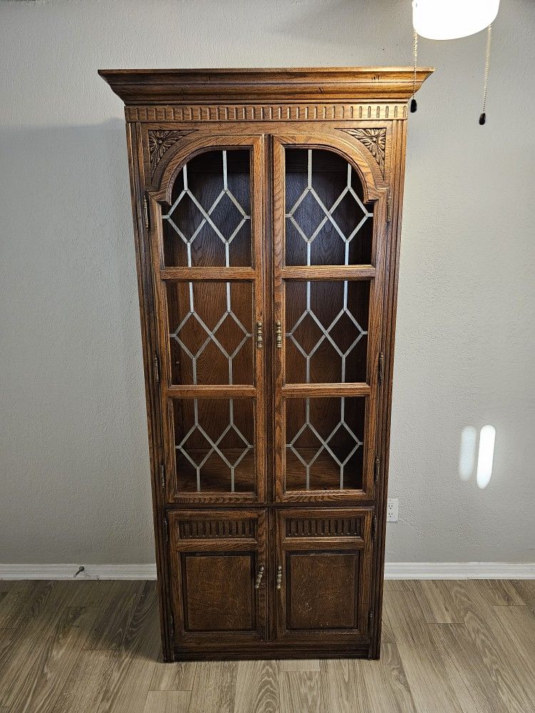 Sturdy Wood China Cabinet