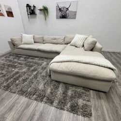 Cream Sectional Couch - Free Delivery