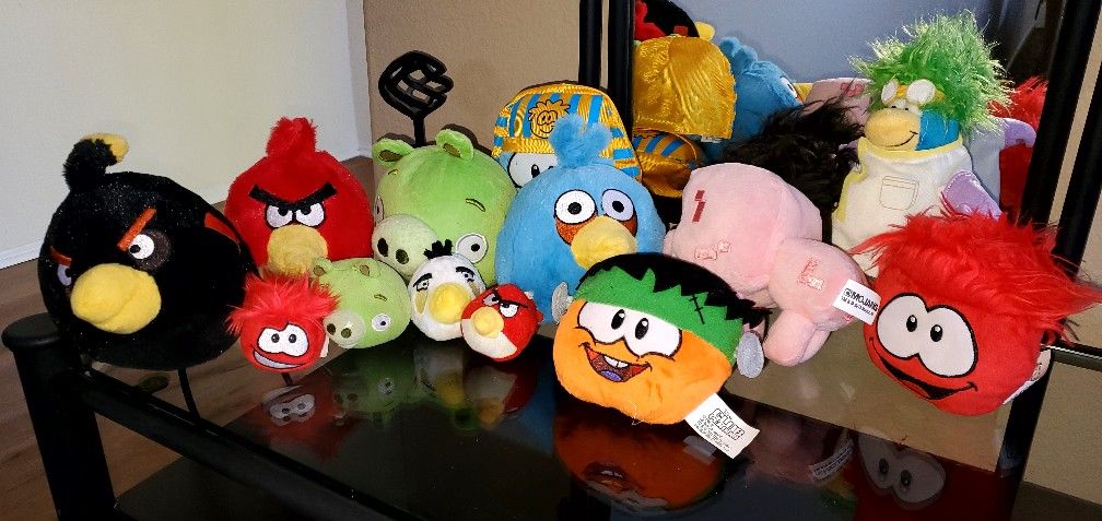 Angry Bird and Stuffed Animals (All 13  for $10)