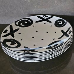  NEW! Mikasa Fashion Plate DW102 Reggae 11”  Set  of 4 