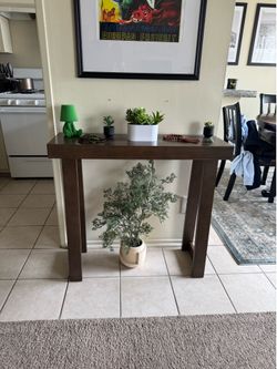 Narrow side table for hallway or living room