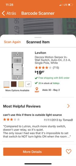 LEVITON. 17 EACH. MOTION SENSORS FOR LIGHT OR BATHROOM FANS BRAND NEW