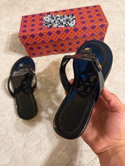 Tory Burch Miller Sandals Black Patent