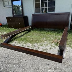 King Bed Frame Solid Wood