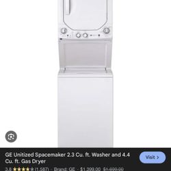 New GE washer Dryer Combo GAS