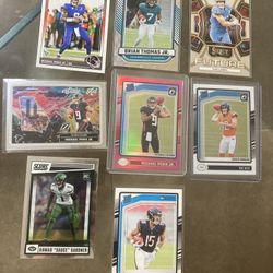 25 Card Lot 2024 Michael Penix Pink Optic #279 Rated Rookie Bo Nix Sam Laporta Rc Rome Odunze Brian Thomas Jr. Sauce Gardner & State of the Art insert