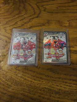 Charizard EX Holo Cards x2