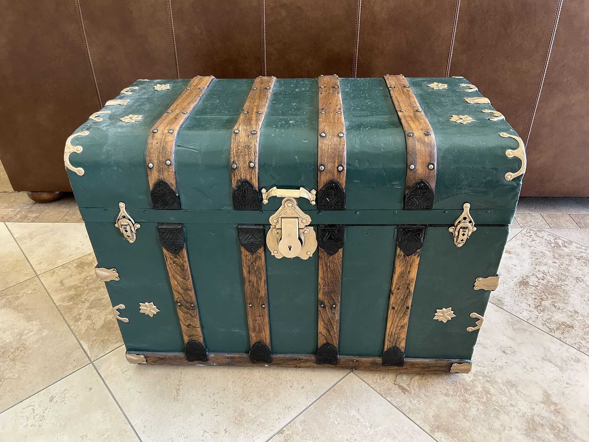 Large Antique Steamer Trunk