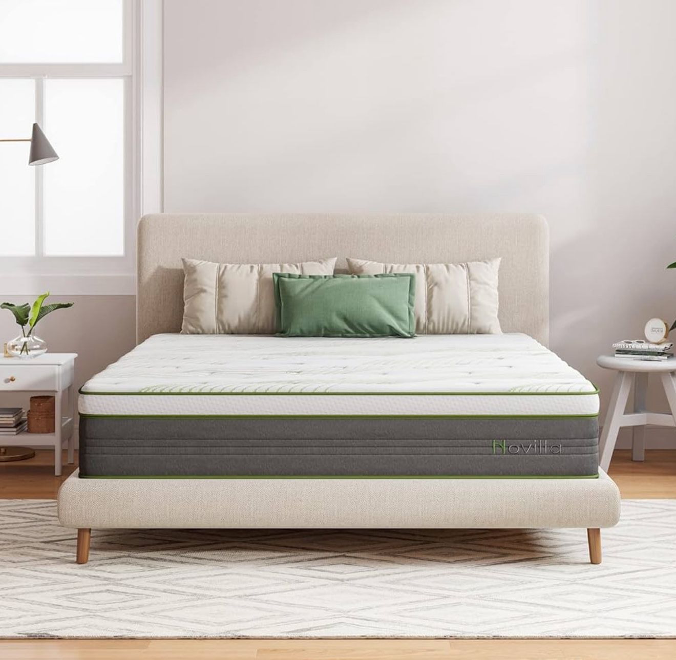 Novilla 12 Inch King Memory Foam Hybrid Mattress