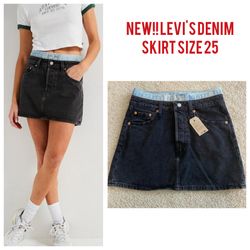 Levi's double denim skirt size 25