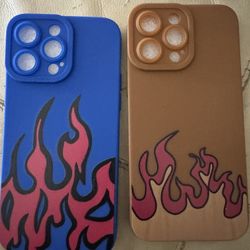 iPhone 14 Pro Max Silicone Flame Phone Case