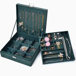 Yanacc Jewelry Organizer Box for Women Girls Wife, Organizer for Jewelry Storage with Multiple Layers

