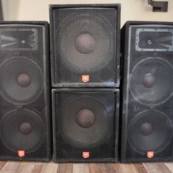 JBL 18' JRX118S Subwoofer & Dual 15" JRX125 Tower