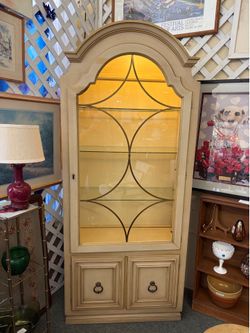 Very large vintage curio cabinet