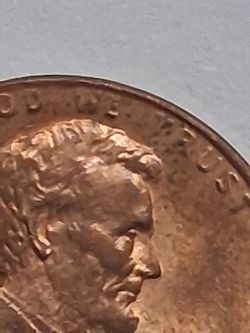 1986 one cent penny D, with Error