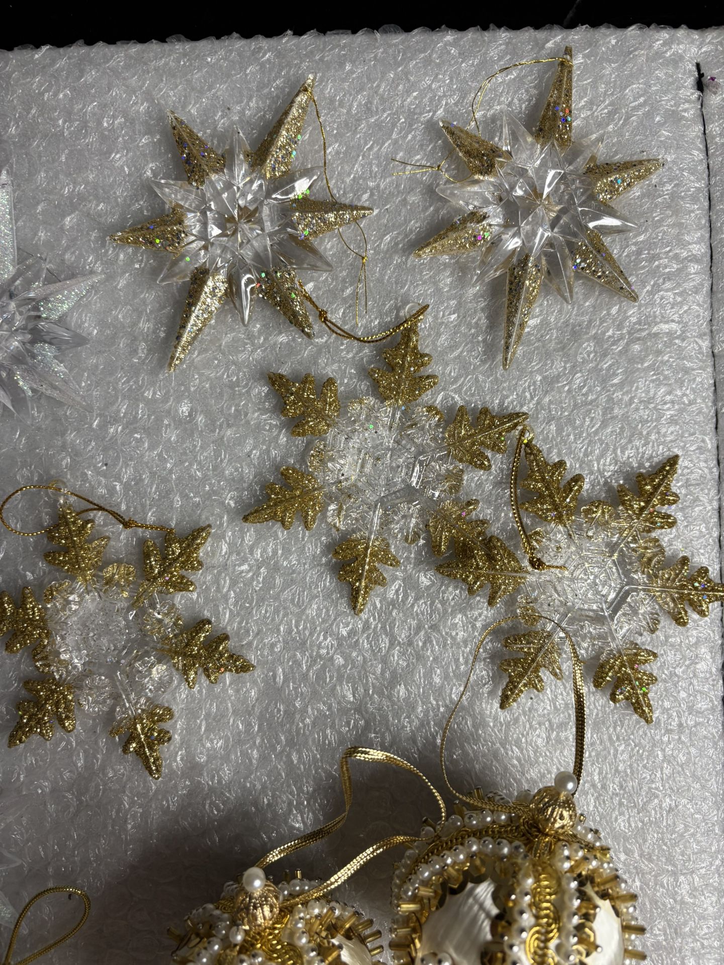Vintage silver & gold Christmas Ornaments