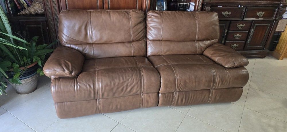 Brown  Leather Sofa