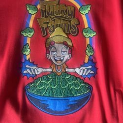 Civilized Funky Farms Logo Active Red Sweater with Graphic Embroidered Set XL