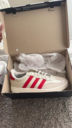 Men’s size 10.5 Adidas Barreda Alumina / Better Scarlet Sneakers