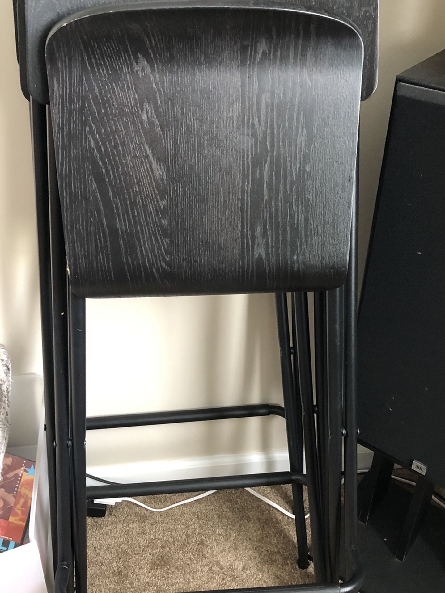 Wooden, Folding Bar Stool Chair - 3 CT