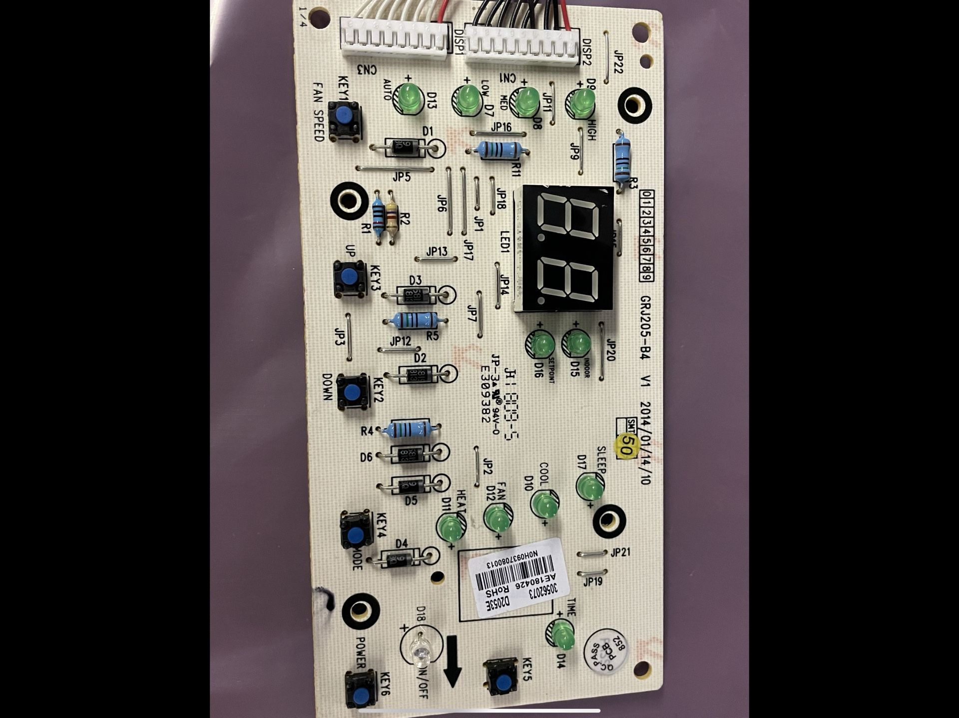Friedrich PTAC Control Board 68700151 #30039